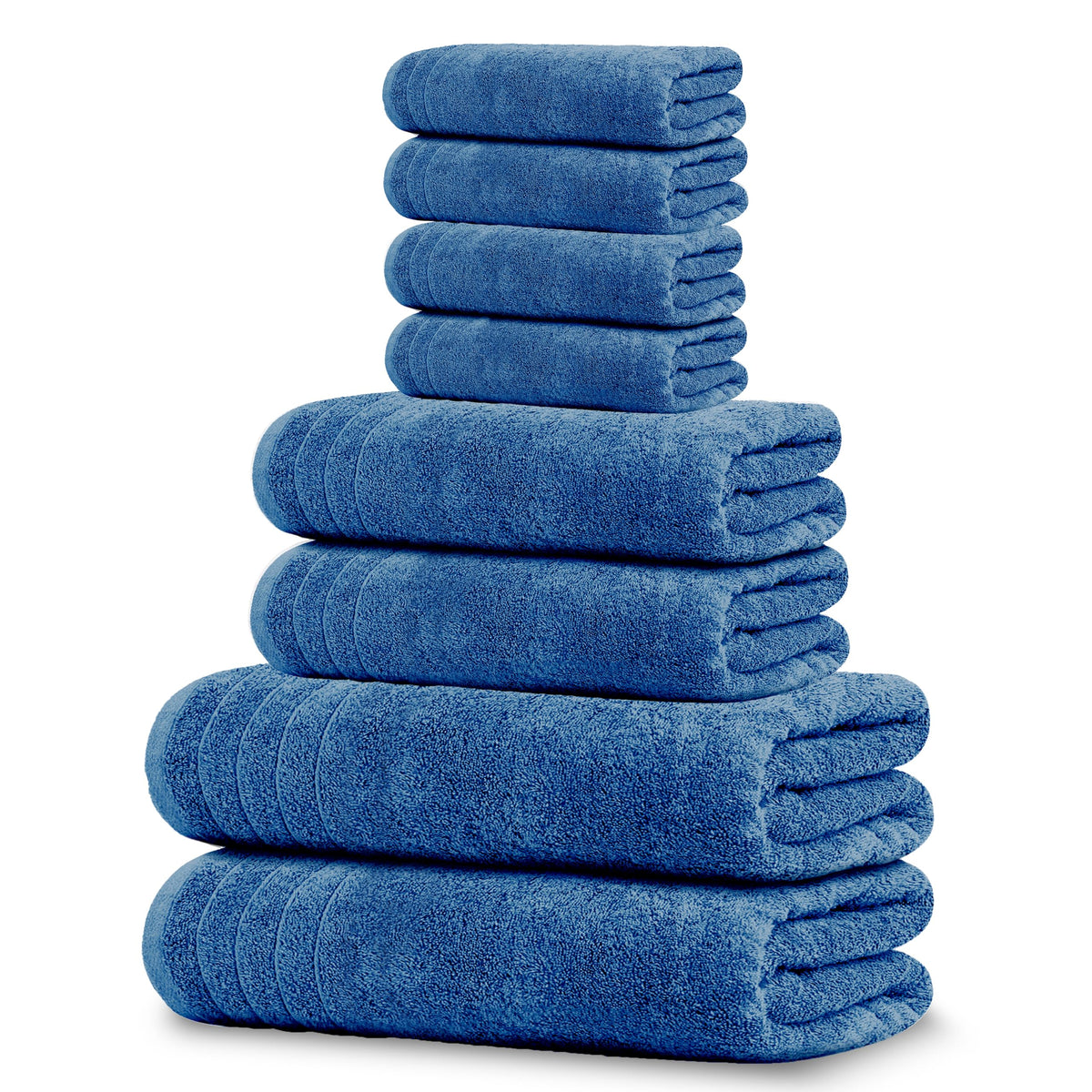 Tens Towels eight-towel bath set, ultra-absorbent and quick-drying for daily use.