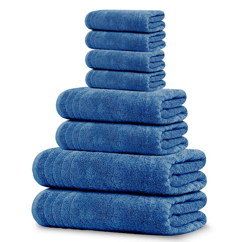 Tens Towels eight-towel bath set, ultra-absorbent and quick-drying for daily use.