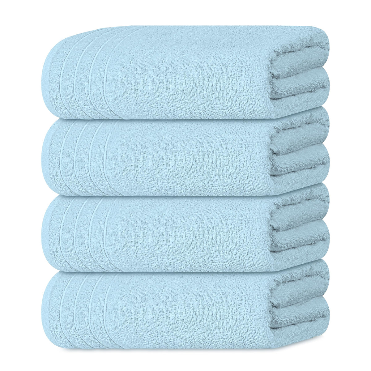 Tens Towels pack of four extra-large towels shown for generous wrap and absorbency