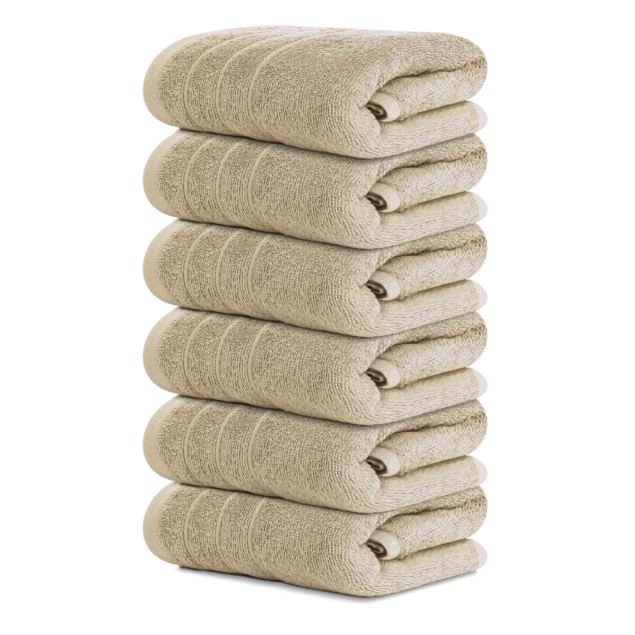 Tens Towels pack6 hand towels 16x28, soft and absorbent for daily use.