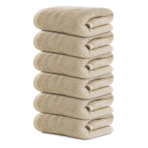 Tens Towels pack6 hand towels 16x28, soft and absorbent for daily use.