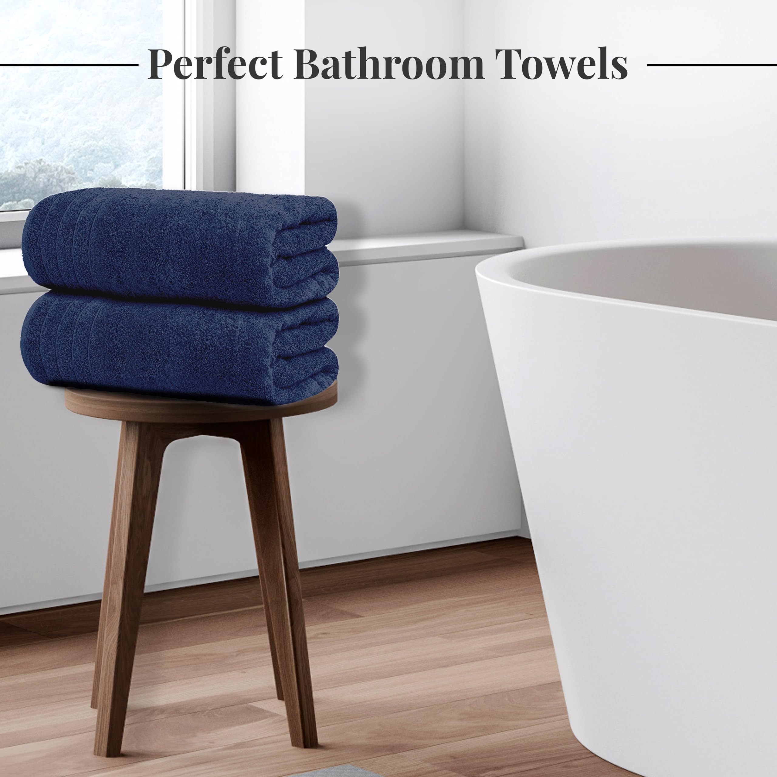Tens Towels quick-dry performance displayed in bath setting.