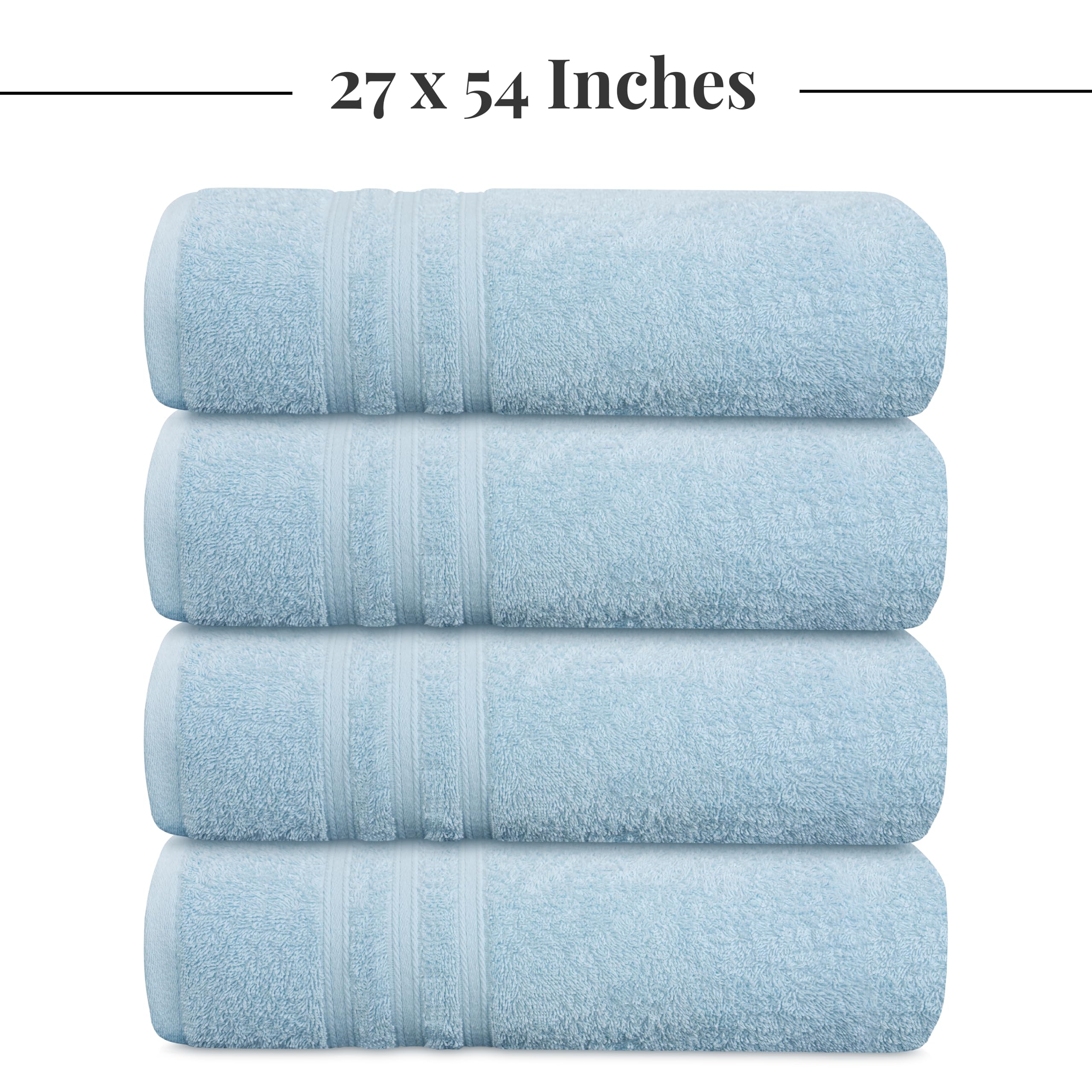 Tens Towels sky blue color enhances bathroom aesthetics.