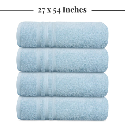 Tens Towels sky blue color enhances bathroom aesthetics.