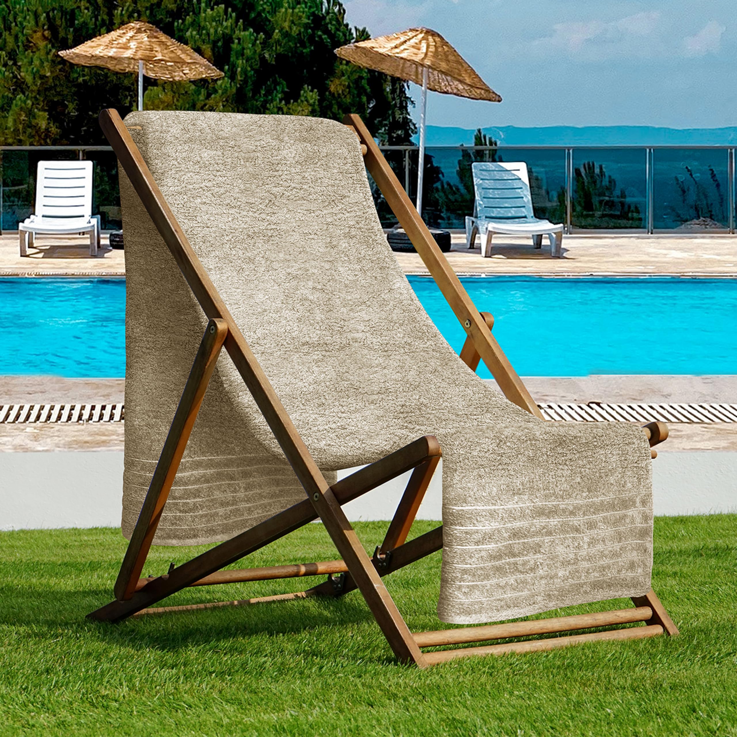 Tens Towels soft cotton beige bath sheet — comfortable, everyday luxury.