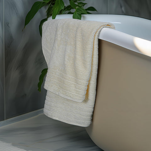 Tens Towels soft superfine cotton towel with plush texture.