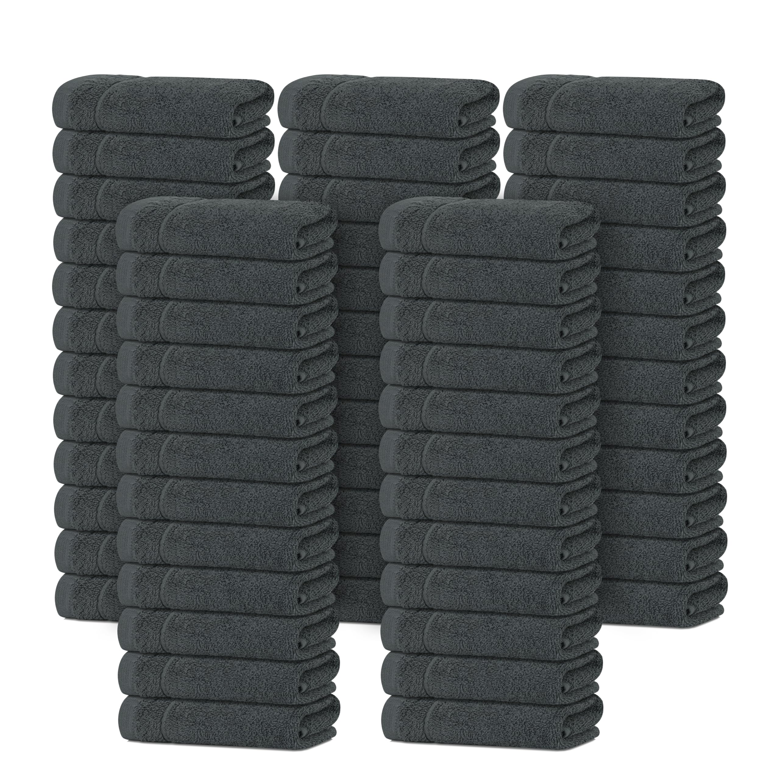 Tens Towels soft washcloths 60-pack, 12x12 inches, gentle cleansing and high absorbency