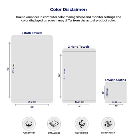 Tens Towels care note: wash before use and follow low-heat drying