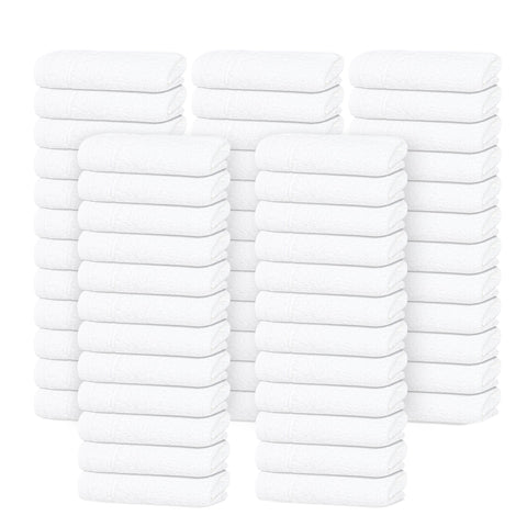 Tens Towels washcloth 60-pack folded for easy storage