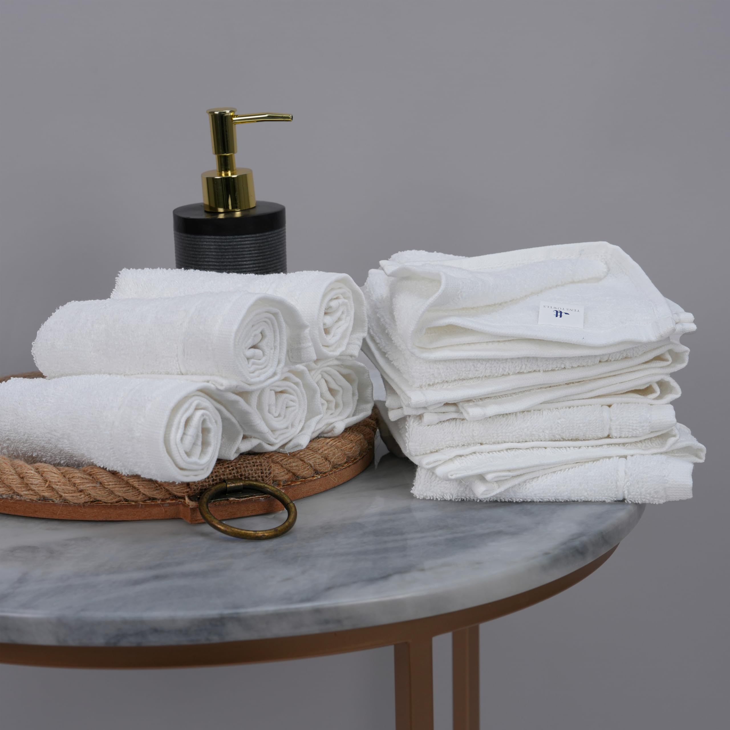 Tens Towels washcloth white hotel-quality look for spa-like bathroom