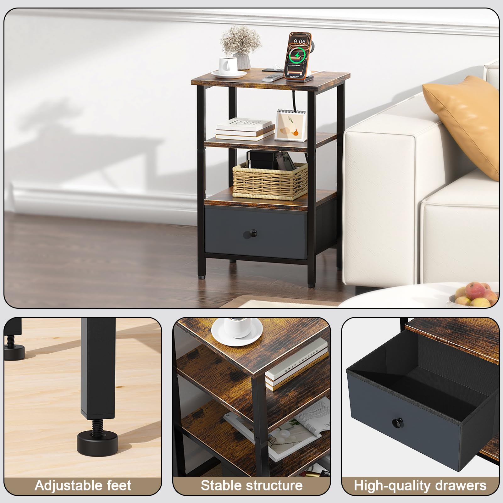 Tensirock adjustable foot pads protect floors and level the table