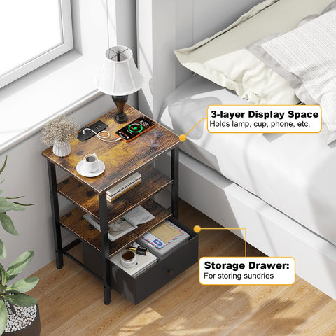 Tensirock table with multiple charging ports supports several devices at once