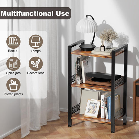 Tensirock wood-look shelves with industrial frame add warmth to modern interiors.