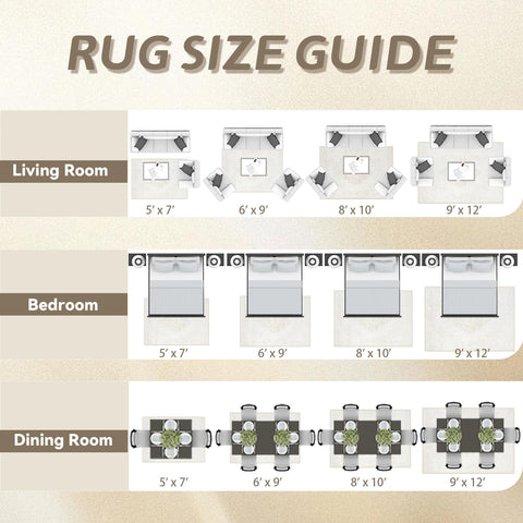 TENGTENGLINK 8x10 rug size variety fits multiple rooms.