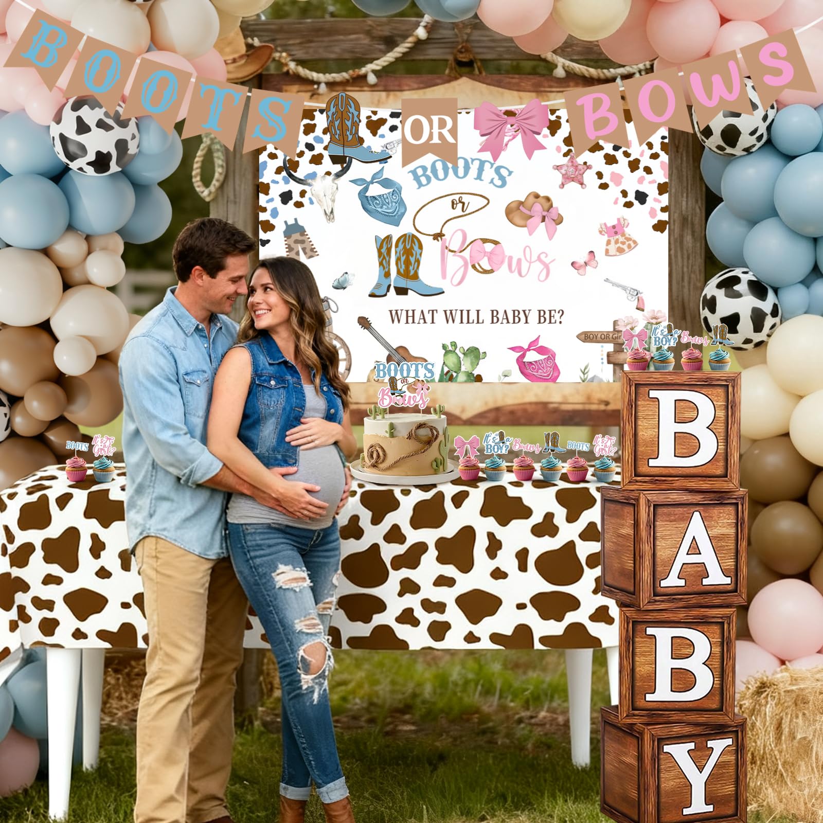 Tenshun cake topper to crown the gender reveal cake
