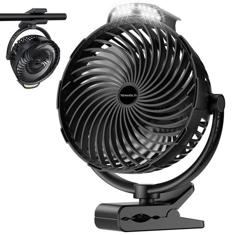 Tenvolti clip-on fan 8-inch for desk cooling on the go