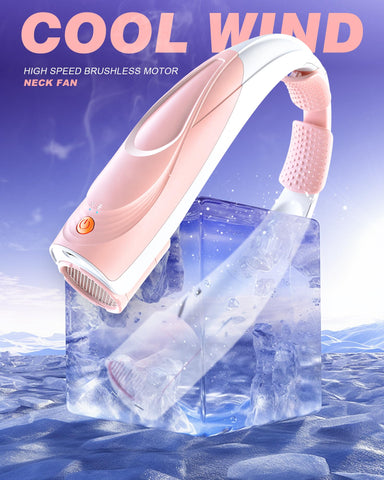 Tenvolti neck fan delivering 360-degree airflow around neck and face
