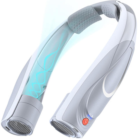Tenvolti neck fan with 6000mAh battery for long-lasting outdoor cooling.