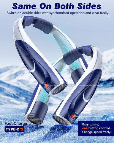 Tenvolti neck fan in stylish colors to match outdoor looks.