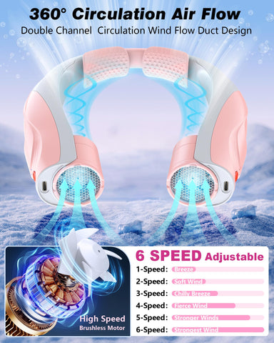 Tenvolti ultralight neck fan weighs 0.7 pounds for comfy wear