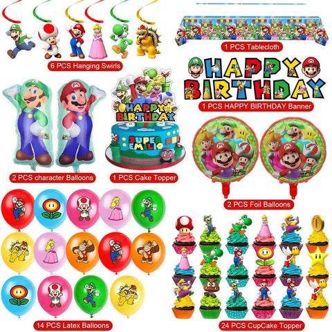 TEOY Mario balloons elevate ambiance with vibrant colors for kids and guests.
