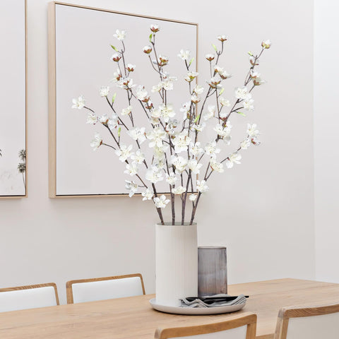 Tepaler romantic floral decor cherry blossom branch display for table centerpiece.