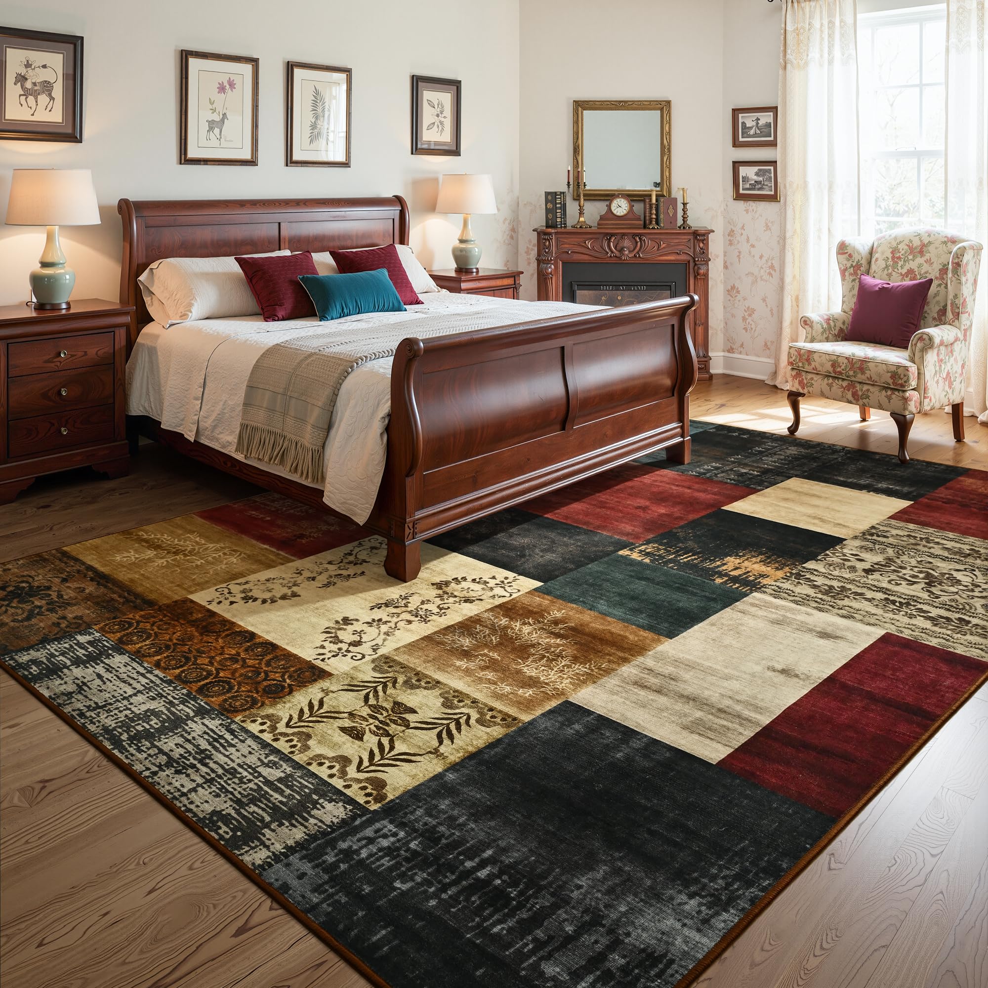 Tepook rug with anti-slip backing keeps floors protected and secure in high-traffic areas.