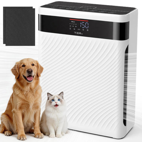 TER Air pet-hair-capture captures floating pet hair for a cleaner living space.