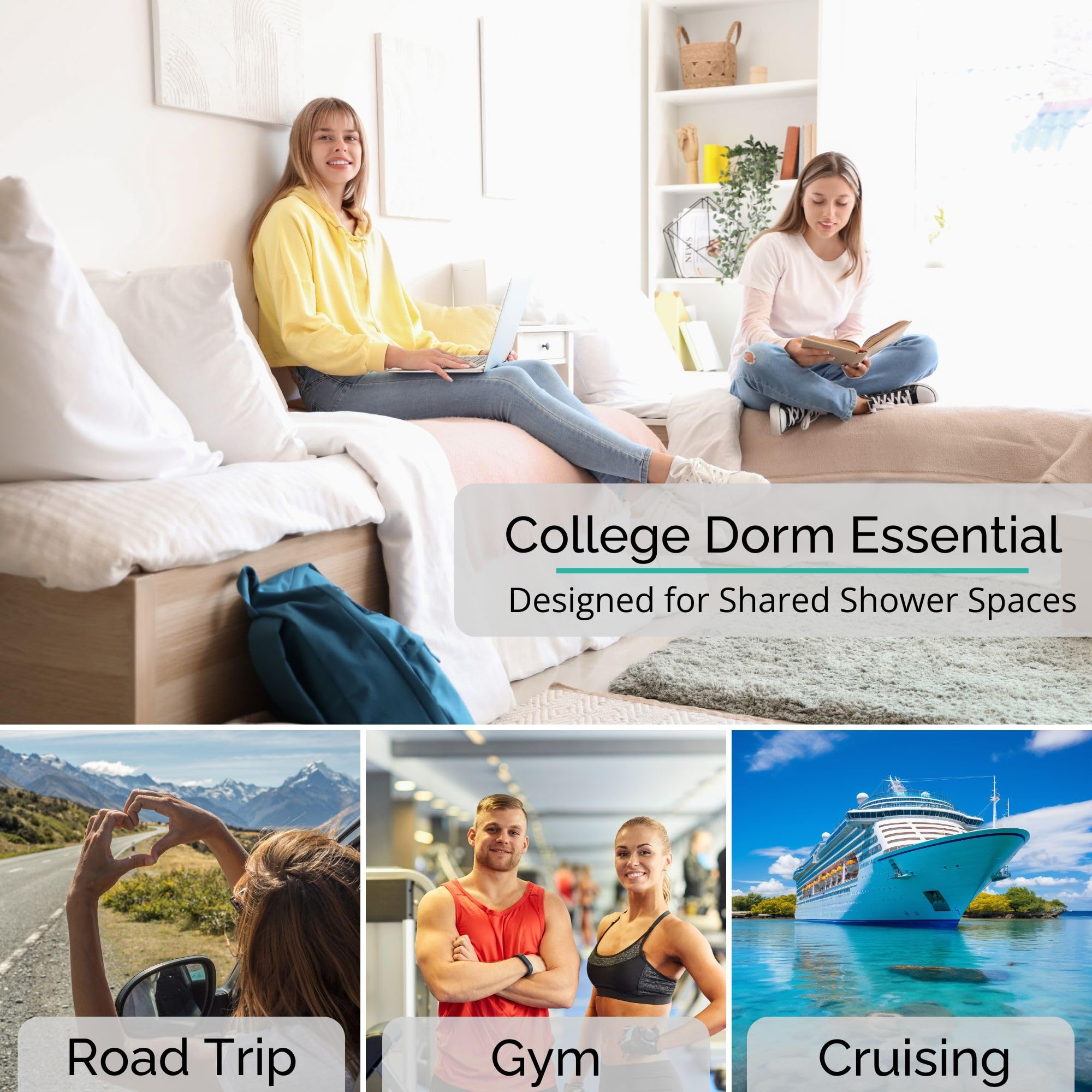 TERRA HOME Travel-friendly caddy fits gym bags and dorms.