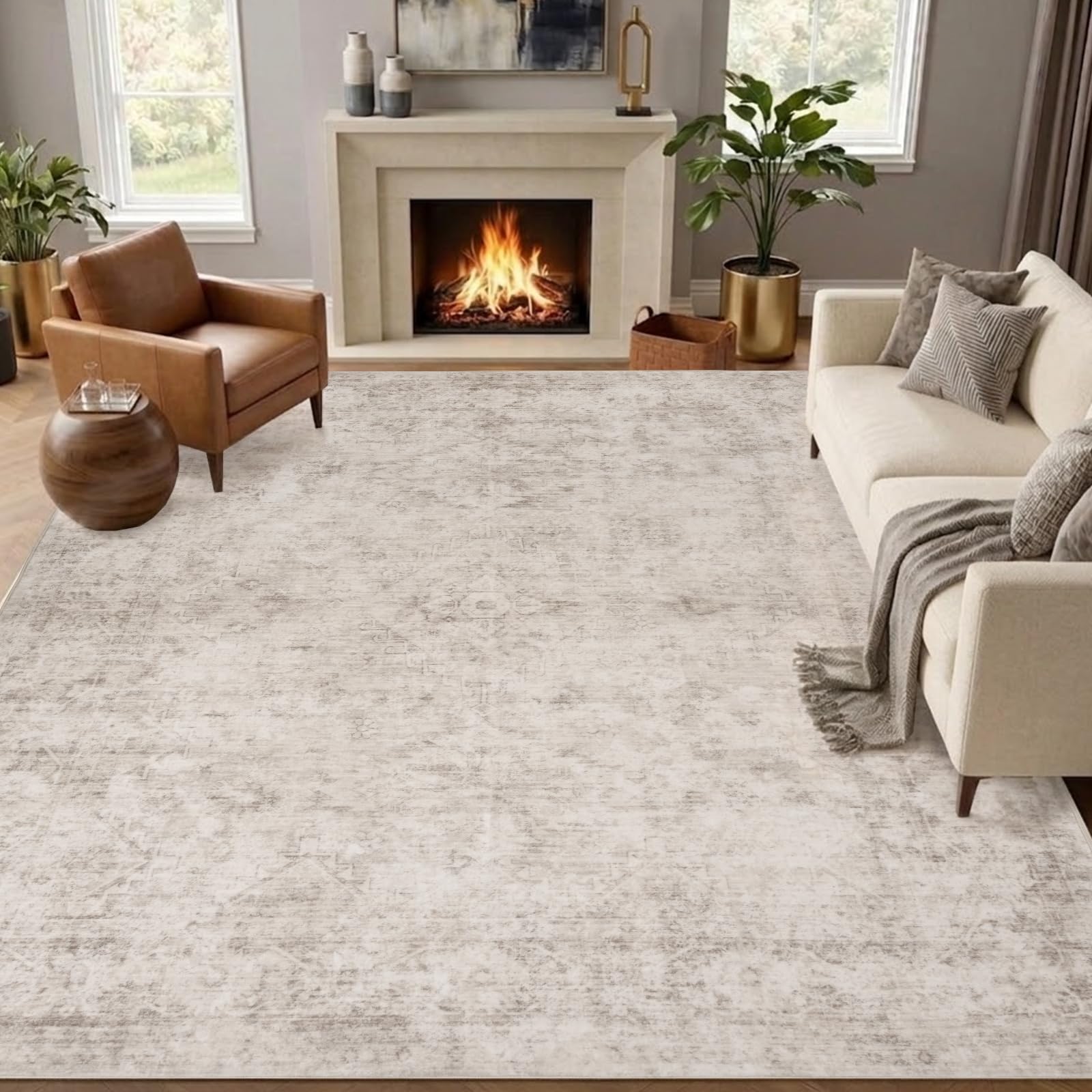 TerradWafs 8x10 living room rug offers a cozy, soft underfoot feel.