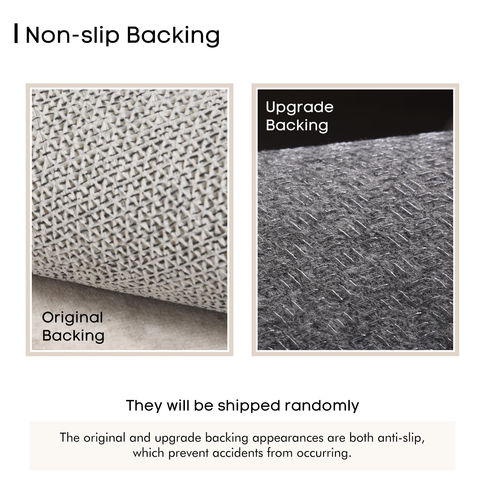 TerradWafs non-slip backing keeps rug in place on busy floors.