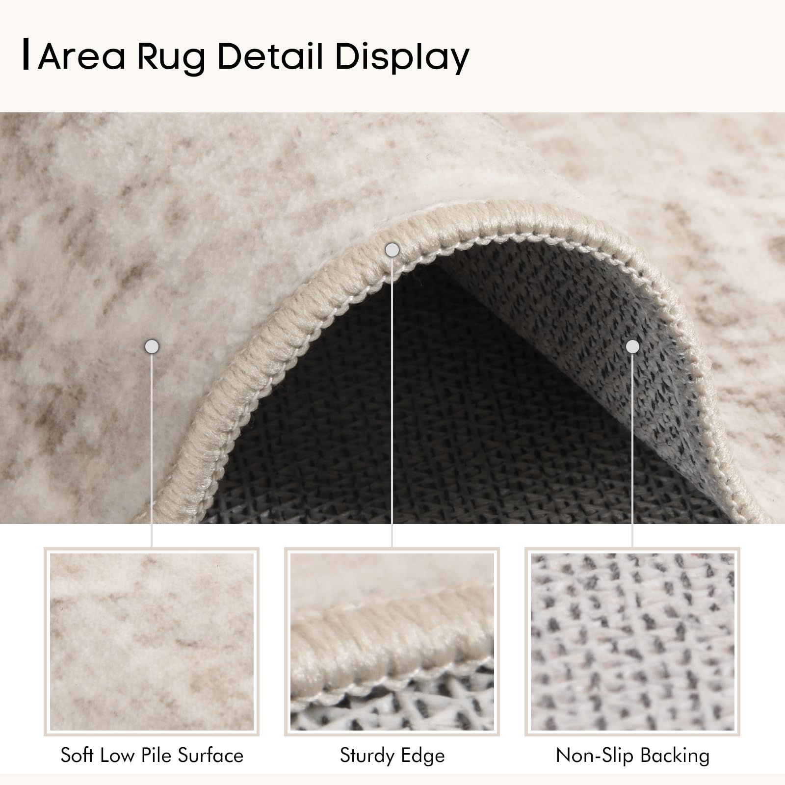 TerradWafs 8x10 rug features stain-resistant microfiber for daily living.
