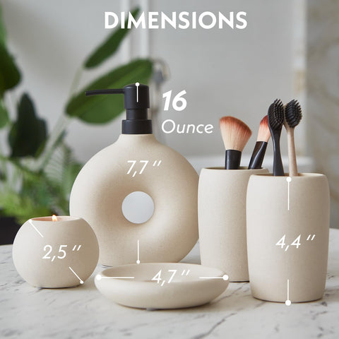 Terramoza candle holder adds warm ambiance to any bathroom vignette.