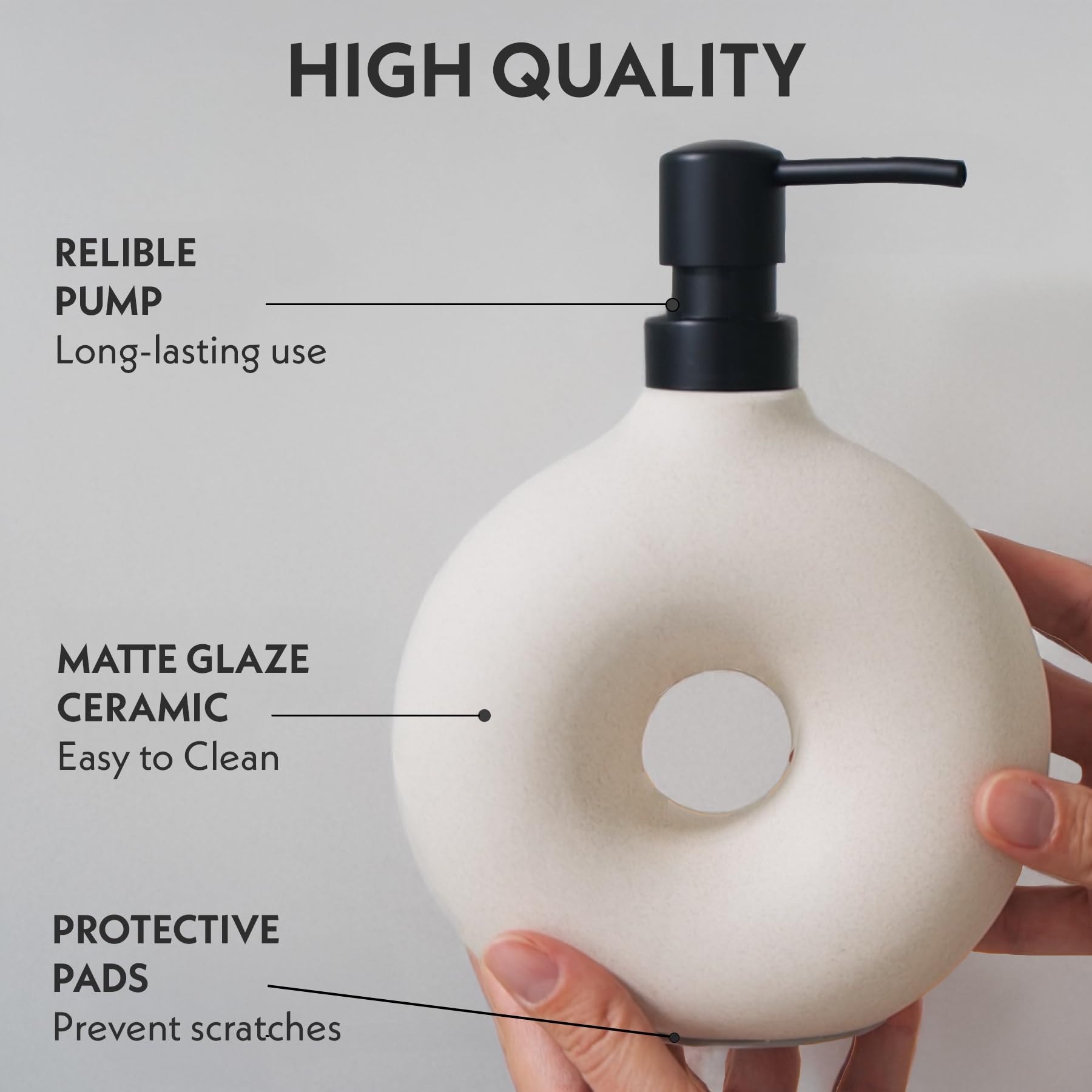 Terramoza soap dish features a matte glaze that resists water marks.