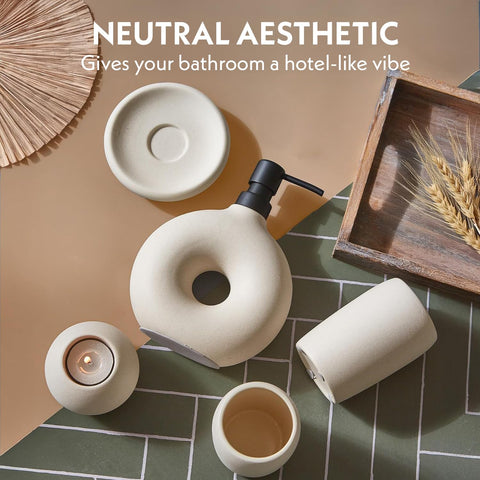 Terramoza toothbrush holder fits snugly, reducing counter clutter and wobble.