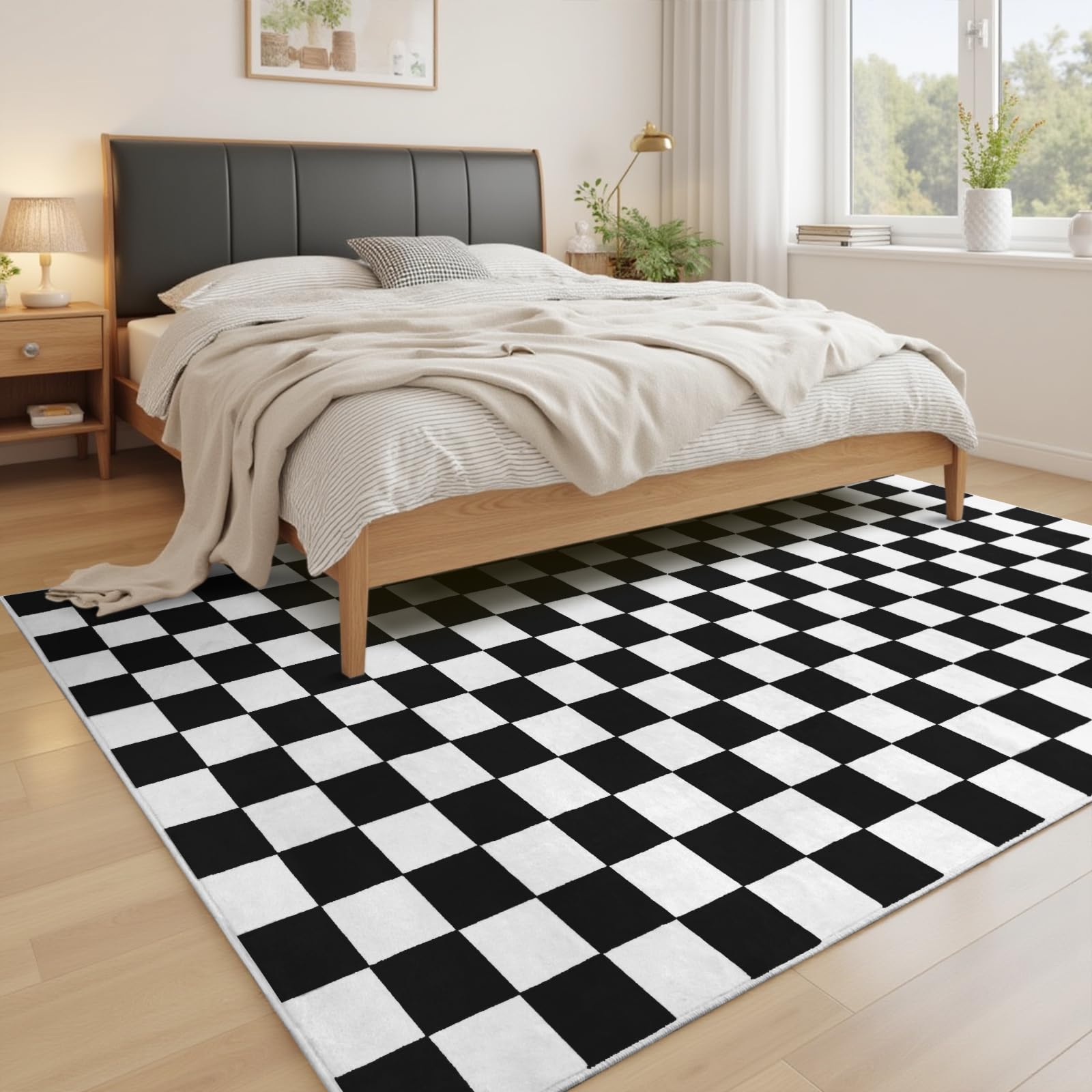 Terrug non-slip backing keeps the rug securely in place.