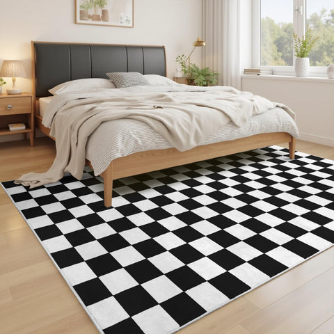 Terrug non-slip backing keeps the rug securely in place.