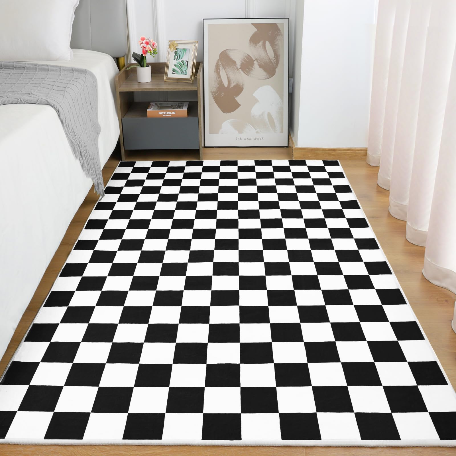 Terrug soft low-pile rug offers warmth and gentle texture underfoot.
