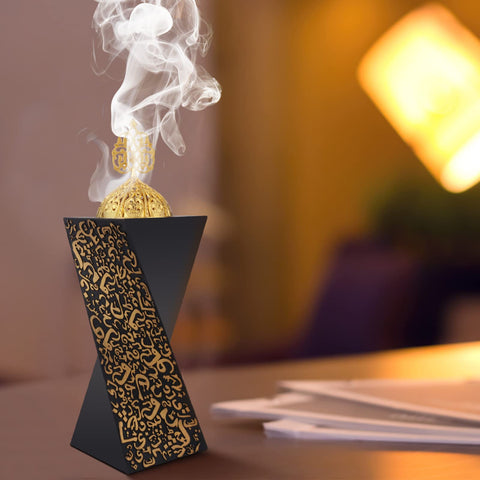 TERSCHELLING portable black incense burner for easy use anywhere.