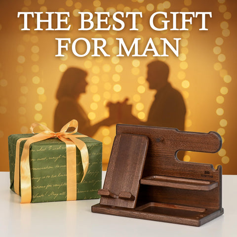 TESLYAR Bourbon Brown docking station gift box ready to give