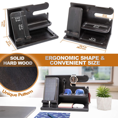 TESLYAR compact design fits both desk and nightstand, versatile placement