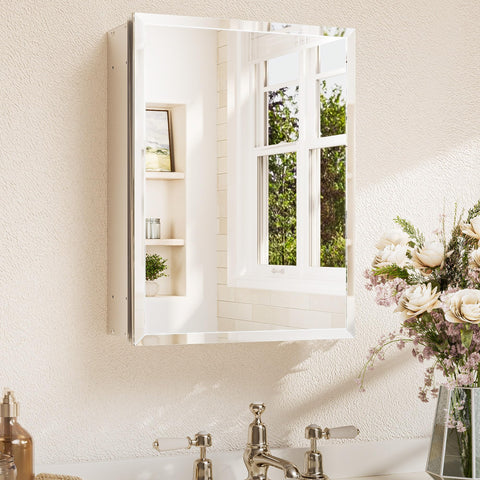 tetote 14x18 medicine cabinet with compact storage and elegant view