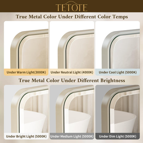 TETOTE beveled-edge reflection boosts light and depth.
