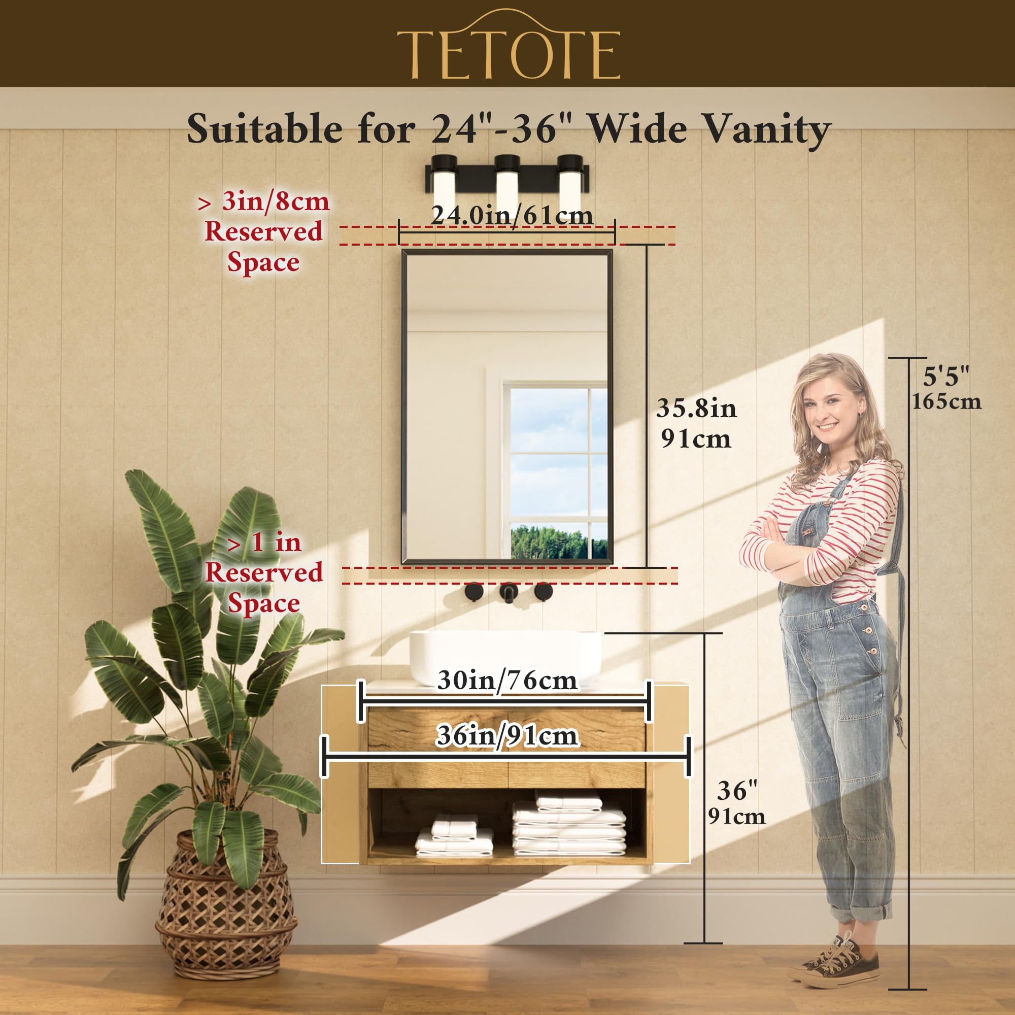 Rectangular wall-mount holes enable flexible vertical or horizontal installation