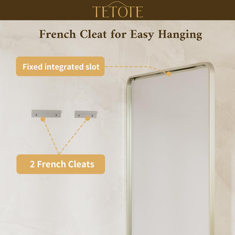 TETOTE modern vanity mirror suits bathrooms, living rooms, and entryways.
