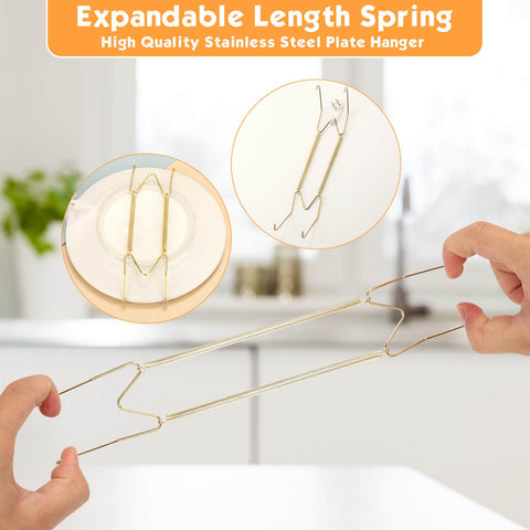 Tetutor 12-inch plate hanger enables decorative displays with strong hold.
