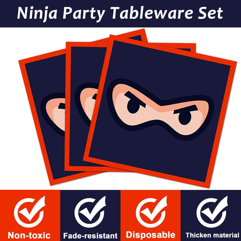 Tevxj Ninja Warrior dessert plates add color to cake time and simplify serving.
