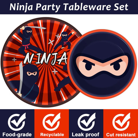 Tevxj Ninja Warrior napkins complement the table setting and quick cleanup.