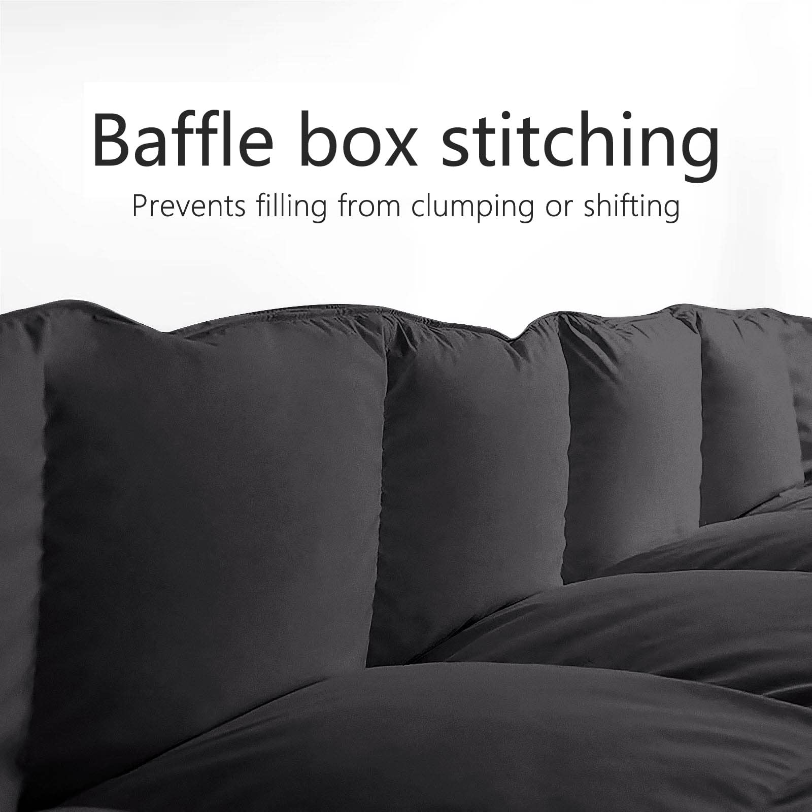 TEXARTIST Premium 2100 Series queen comforter baffle box stitching for even fill