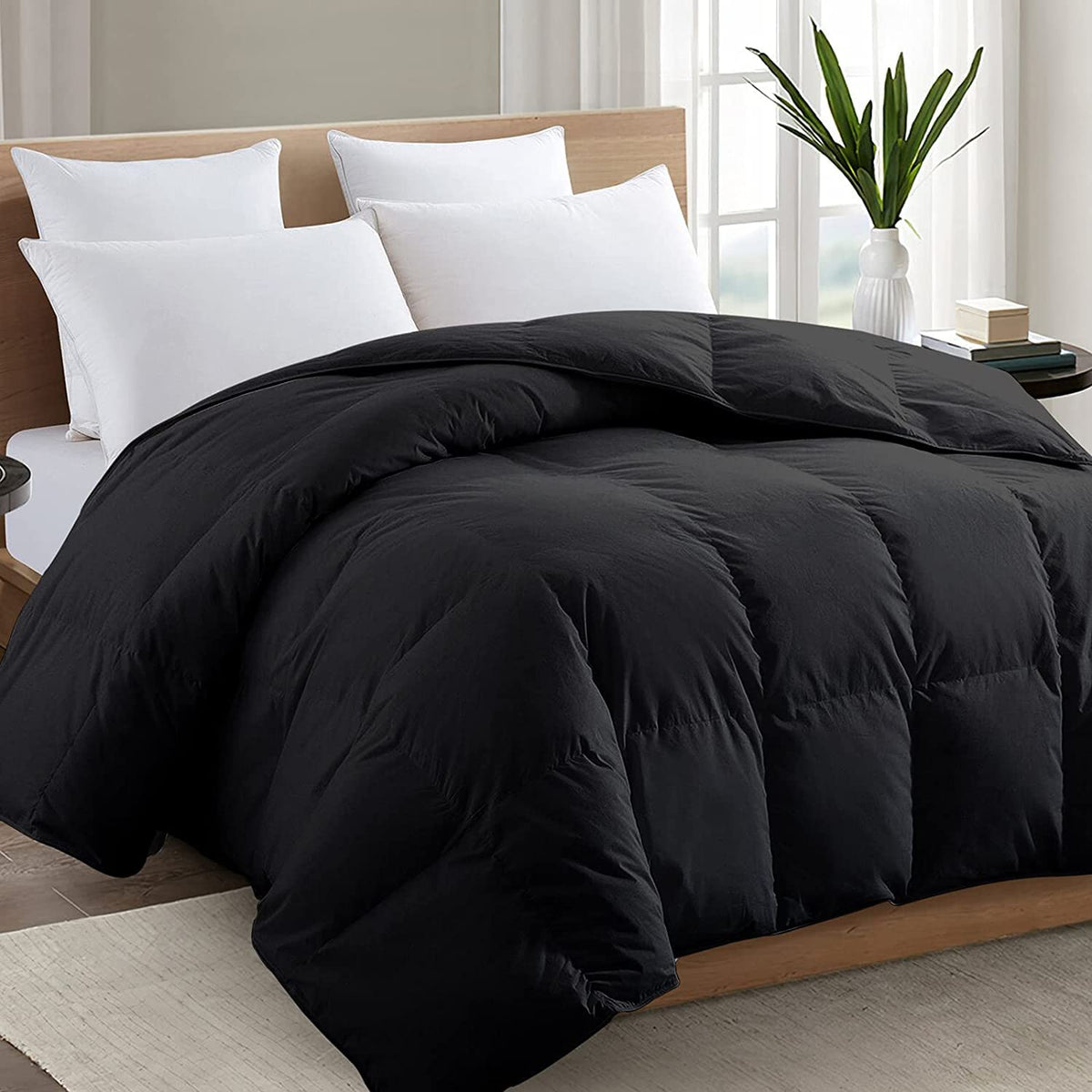 TEXARTIST Premium 2100 Series queen comforter fabric closeup shows ultra-soft breathable material